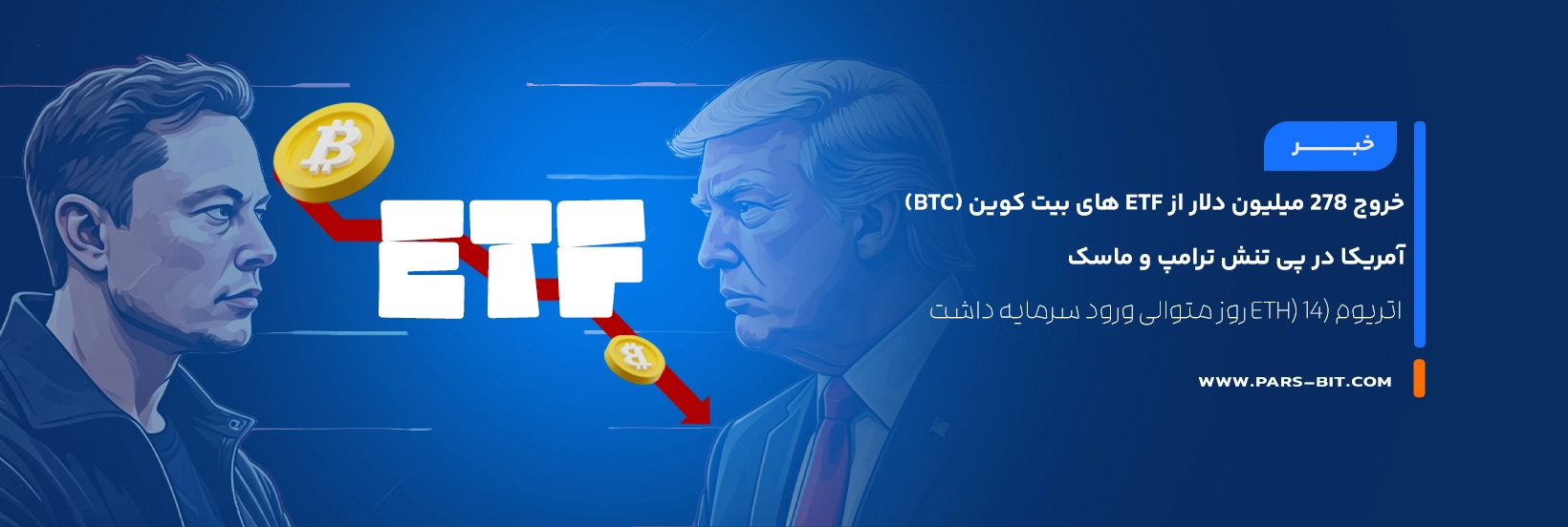 news-bitcoin-etfs-278m-outflows-trump-musk-feud-ethereum-inflows